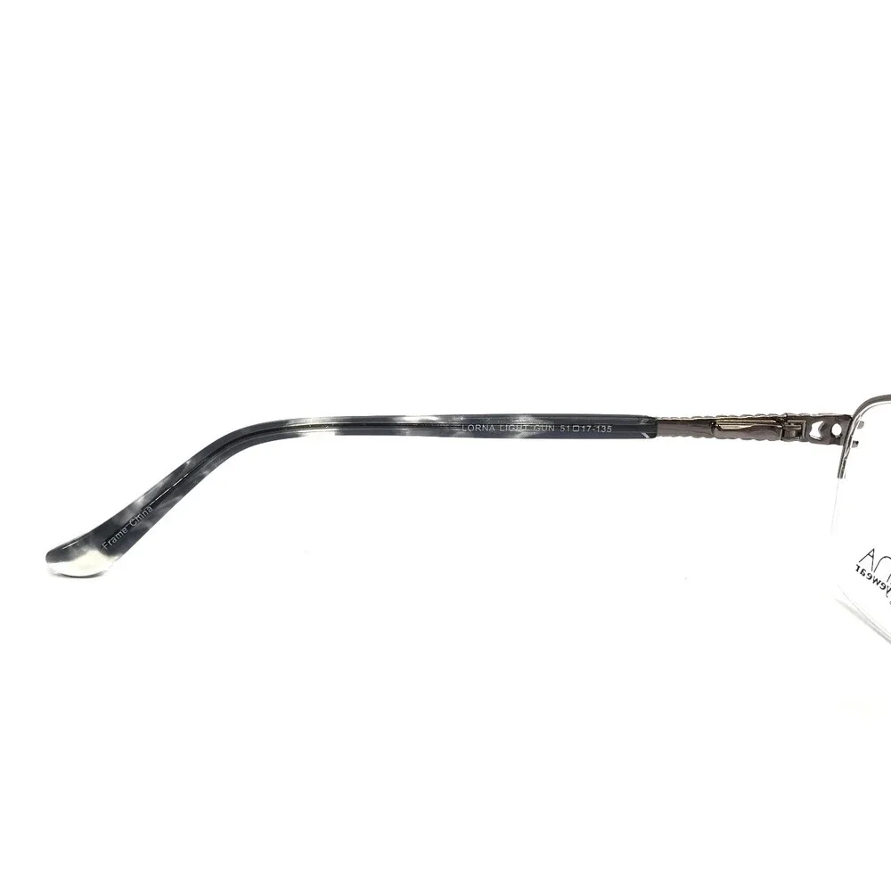 Serafina Eyewear Eyeglasses Frames LORNA Light Gunmetal Crystals 51-17-135